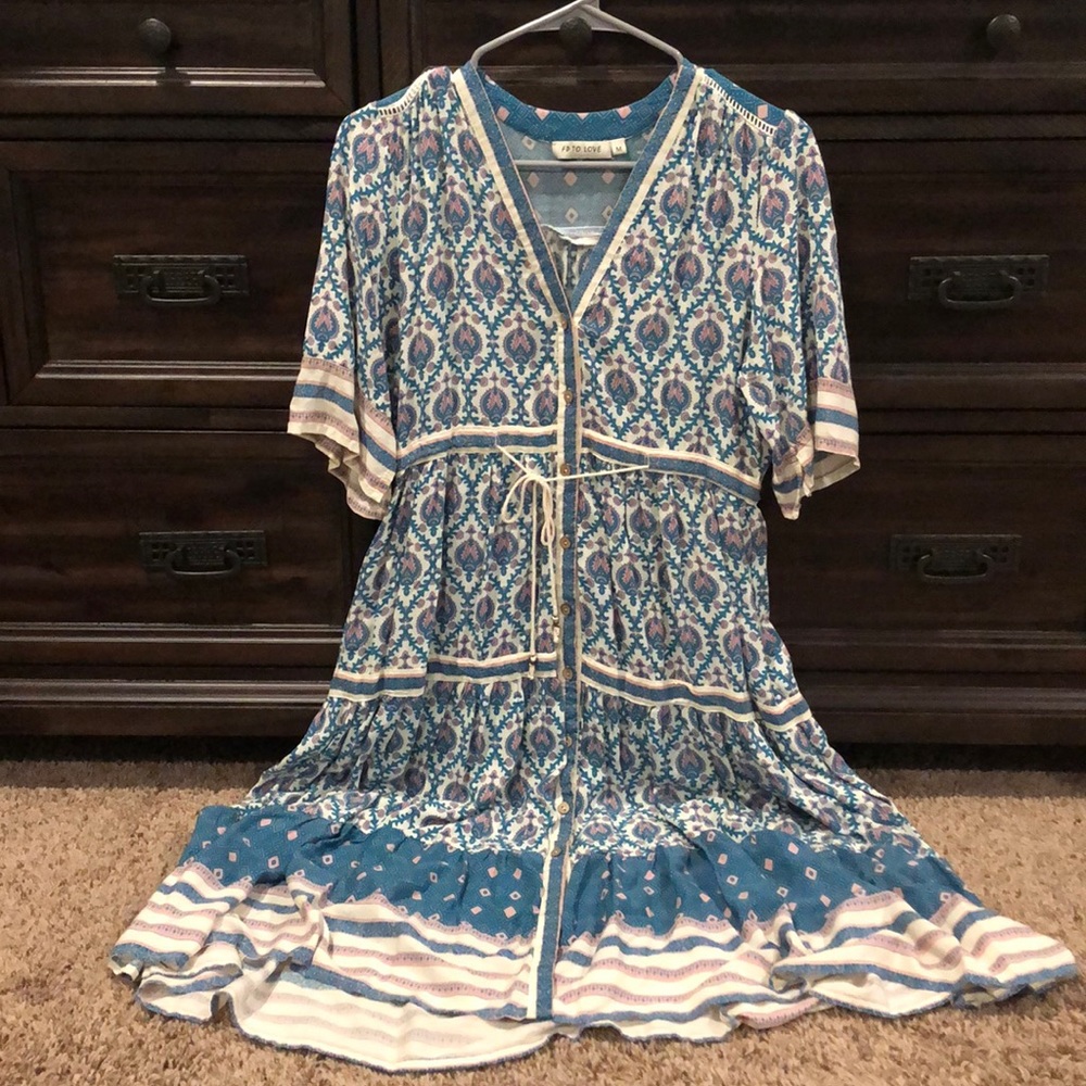 Button down flowy dress